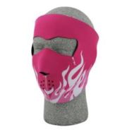Zan Full Face Neoprene® mask - Pink/White Flames